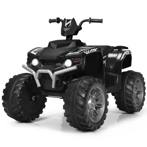 12 V elektriline laste ATV esitule, muusika ja signaaliga, 4-rattaline mini-ATV, kiirus 2,8–5 km/h, lastele alates 3. eluaastast, must