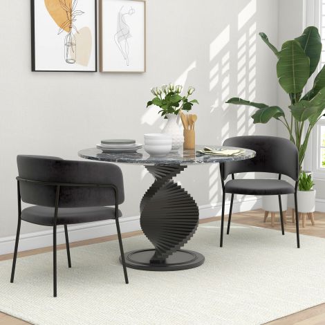 Söögitoolid 2-osaline komplekt, köögitool seljatoega, terasjalad, polsterdatud tool sametise välimusega elutuppa, kööki, hall 57 x 53 x 73 cm
