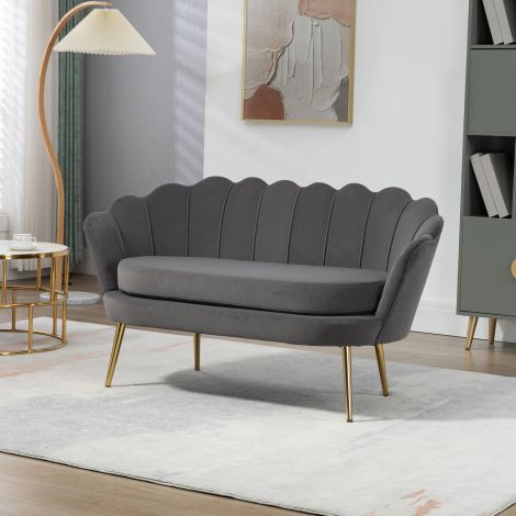 2-kohaline kangast diivan, 133 x 63 x 75 cm, pehme ja avarate patjadega lounge-diivan, polsterdatud diivan, polstermööbel, samet, polüester