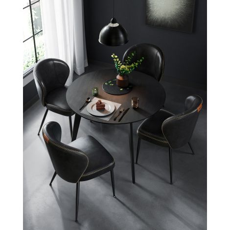 EKHO Collection - Söögitoa toolide komplekt 2 tintmust