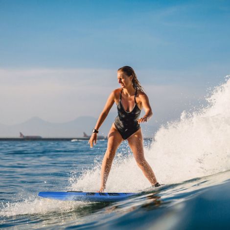 Kerge bodyboard-ujumislaud rannale lastele ja täiskasvanutele, 106 cm, sinine