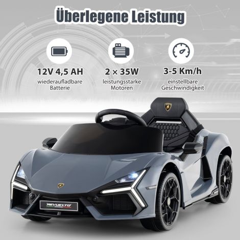 Laste elektriauto Lamborghini Revuelto 12V elektriline lasteauto LED-esituledega hall