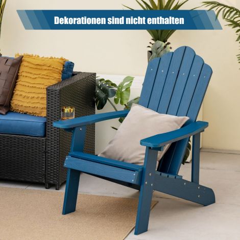 Adirondack aiatool joogitopsihoidjaga sinine
