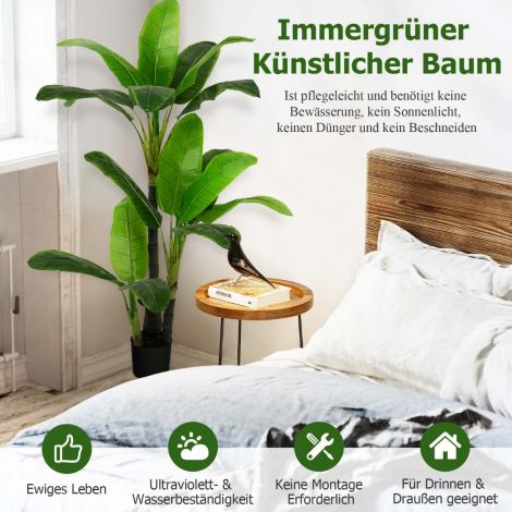 150 cm kõrgune kunstlik banaanipuu troopiline palm roheline