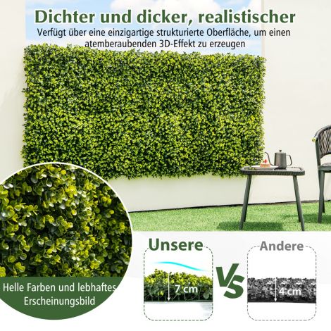 12 tk 50 × 50 cm kunstpuksipuu hekipaneelid 7 cm paksused ja lainelise pinnaga