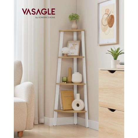 Nurgariiul 4 tasemega naturaalset tamme värvi matt valge