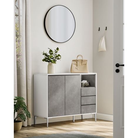 Moodne kummut 40 x 103,5 x 85 cm valge/hall