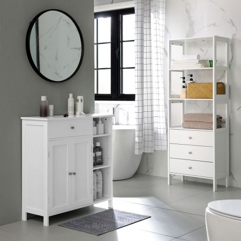 Vannitoakapp 75 x 30 x 80 cm valge
