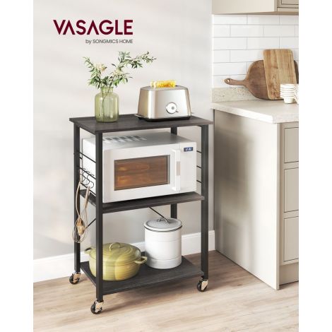 Köögiriiul ratastel must