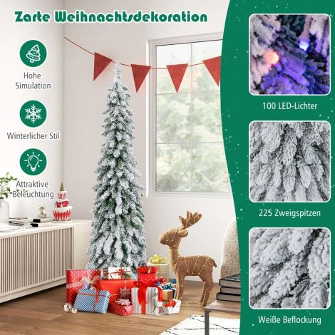 150 cm kõrgune kunstkuusk 334 PVC oksatipu ja 150 LED-tulukesega