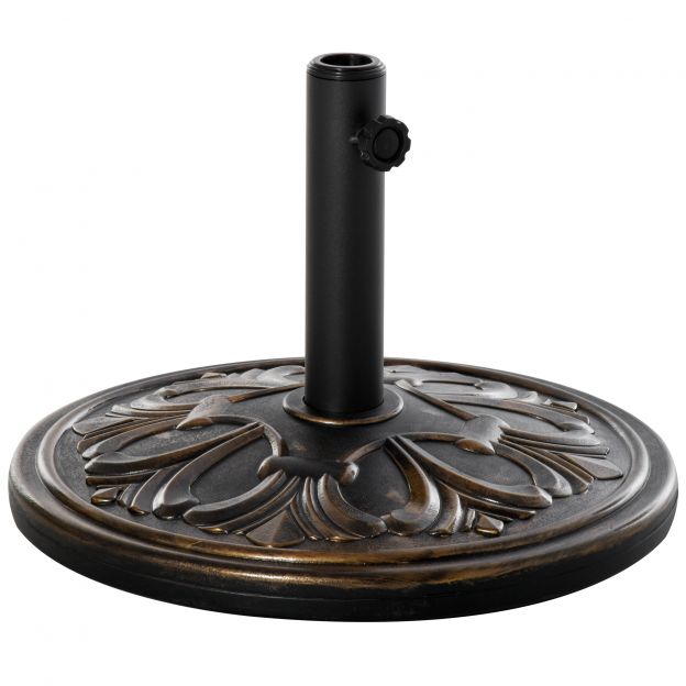 Päikesevarju alus 13 kg varjuhoidja varjudele Ø35/Ø38/Ø48mm plastikust ja tsemendist antiikpronks Ø48 x 34 cm.de