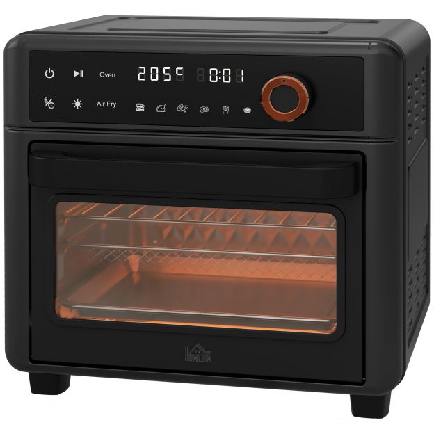 Miniahj koos ventilaatoriga 40-220 °C 13L mini ahi koos küpsetusplaadi, grillresti, puruplaadi ja kuumaõhufritüüriga, 12 programmi mitmekülgseks toiduvalmistamiseks.de