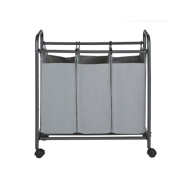 Pesukorv ratastel 3x44L hall