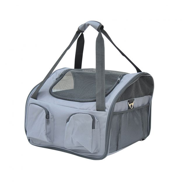Koerakast auto transpordikast kandekott Oxford hall 41x34x30cm ohutuks reisimiseks teie koeraga.