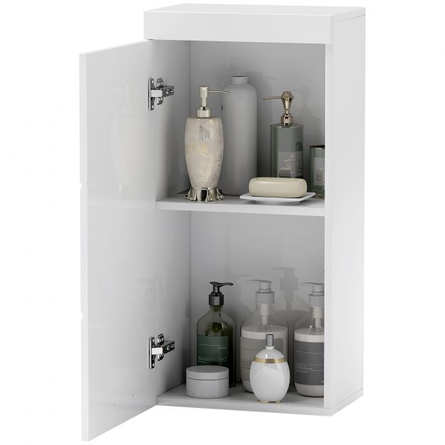 Seinakapiga seinakapp, vannitoakapp, köögikapp 2 tasemega, seinapealne ravimikapp valge 37,2 x 24,5 x 76,8 cm