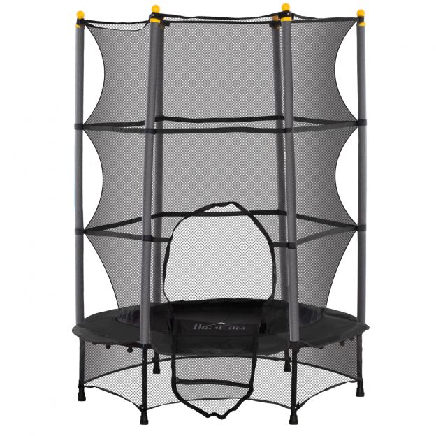 Laste batuut Ø140 cm, batuut turvavõrguga, äärekate, aedbatuut lastele 3-10 aastat, kuni 50 kg kandevõime, must