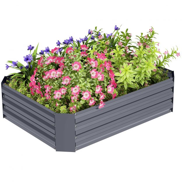 Terasest kõrgpeenar, istutuskast, varajane peenar, aiapeenar, lillekast virnastatav, istutuskast köögiviljapeenar 120x90x30cm aia, rõdu jaoks, istutuspott lilledele, taimedele, köögiviljadele