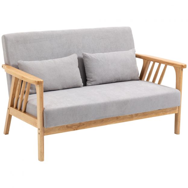 2-kohaline diivan Loveseat hall kuni 200 kg kandevõimega käetugede ja patjadega sametise välimusega polsterdatud diivan 130 x 75 x 78 cm.de