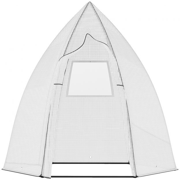 Mini kasvuhoone talvitumistelgiga rulluksega 160x140x180cm aia rõdu talvekaitseks valge.de
