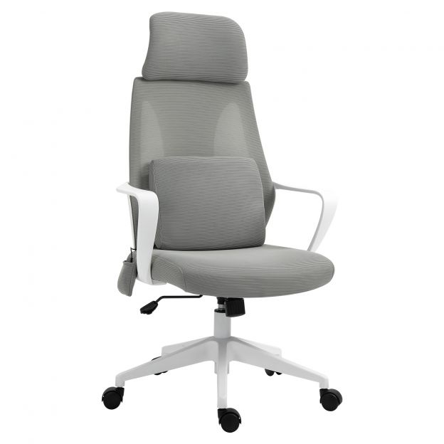 Vinsetto massaažitool ergonoomiline kirjutuslaud, kõrguse reguleerimisega ja massaažifunktsiooniga sinine, optimaalne mugavus.