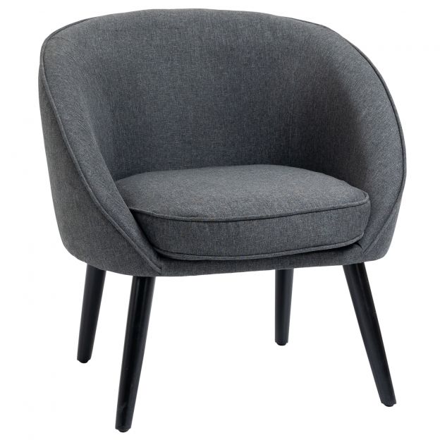 Tugitool Kokteilitool Polsterdatool Kontoritool Elutoatool Söögitool kaasaegne linase välimusega Puit Hall 71 x 65 x 75 cm