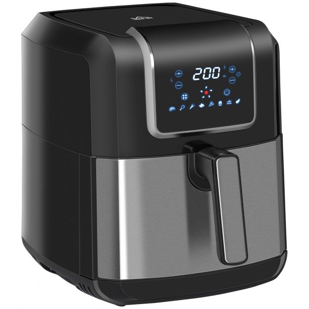 Kuumõhufritüür 6,5 L 1700W, 8 menüüga, LED-ekraan, mittenakkuva korv tervislikuks õlivabaks küpsetamiseks, 36,5 x 29 x 33,8 cm