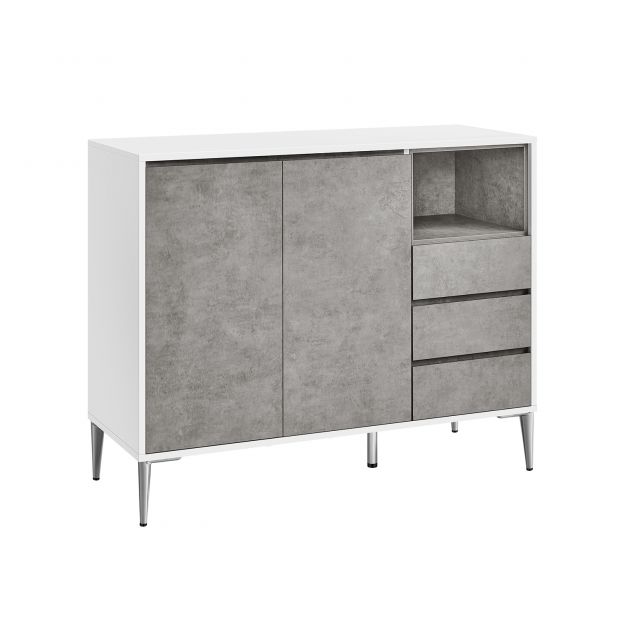 Moodne kummut 40 x 103,5 x 85 cm valge/hall