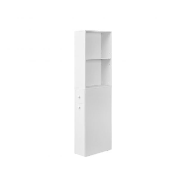 Vannitoakapp kitsas, 40 x 18 x 134,4 cm, klassikaline valge