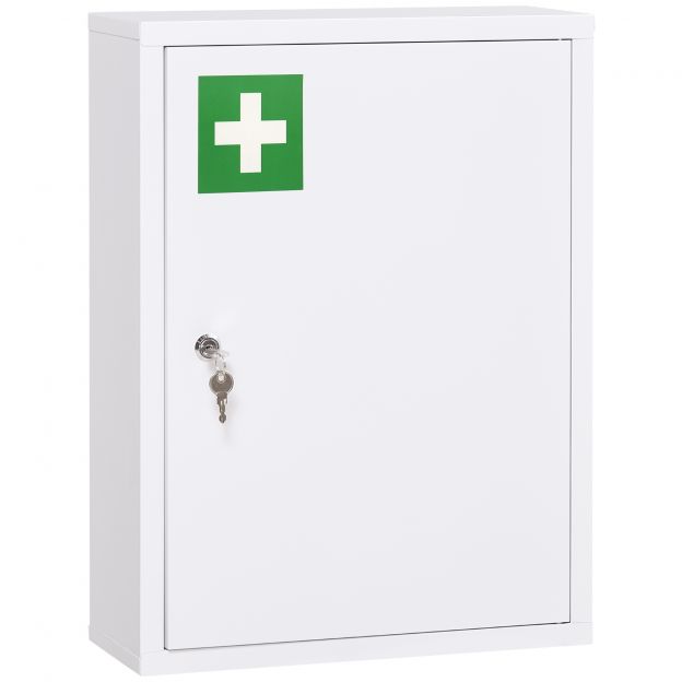 kleankin lukustatav apteegikapp seinakinnitusega, 2 võtmega, valgest terasest, 40x15x53,5 cm, vannituppa ja kööki.