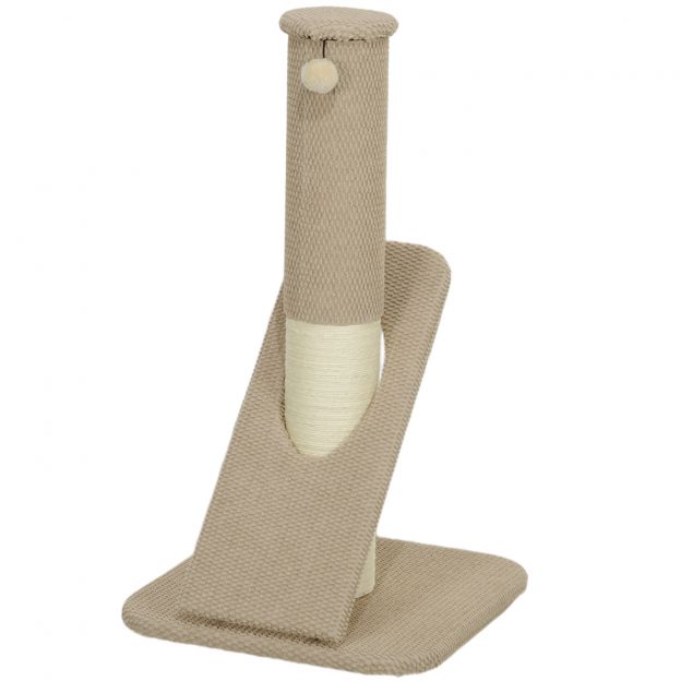 Kraapimispost, 84cm kraapimissammas, sisal-kassikraapimispuu mängupalliga, kraapimispuu kassidele, kasside kraapimismööbel, siseruumides, kreemvalge
