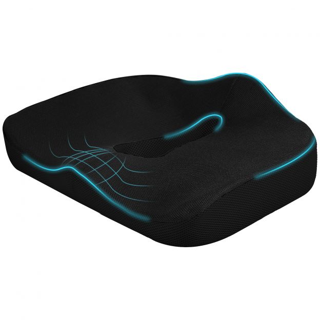 Ortopeediline istmepadi Ergonomiline istmepadi kontoritoolile, autole jne, sabakondi padi mälumahtvahtist sabakondi, ishias, hemorroidide seljavalu leevendamiseks, must.