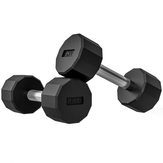 SPORTNOW hantlikomplekt 10 kg, libisemiskindlad metallhantlid 2-osaline komplekt, ideaalne jõutreeninguks ja fitnessiks, must.