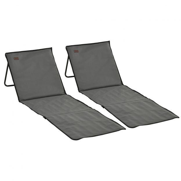 2-osaline rannamattide komplekt, kokkupandav rannatool, reguleeritav lamamistool, rannamadrats koos kandekotiga, ajakirjatasku, teras, Oxford, 142 x 51 x 40 cm, hall