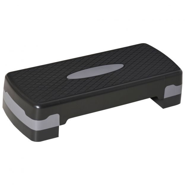 Stepp-laud Aeroobika Fitness 2-astmeline kõrguse reguleerimine 10/15 cm kodune treeningseade Stepper Must Hall 68x29x15cm tõhusaks treeninguks.