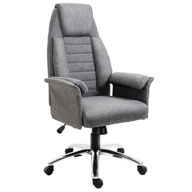 kõrguse reguleeritav kontoritool ergonoomiline juhitool 116-126 cm hall kodukontori jaoks optimaalse mugavuse tagamiseks.de