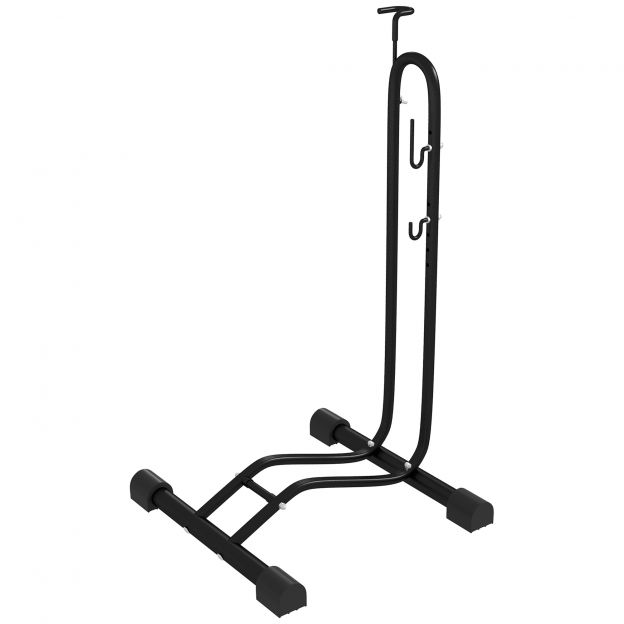 SPORTNOW jalgrattahoidja, vertikaalne horisontaalne rattahoidja, püstitushoidja, ilmastikukindel, 45 x 44 x 118 cm, metall