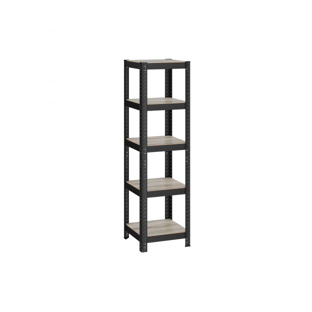 Metallist hoiuriiul kõrgusega 150cm, must/greige