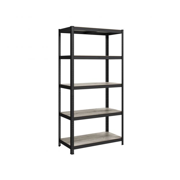 Reguleeritav seisuriiul 5 riiuliga 50 x 100 x 200 cm greige must