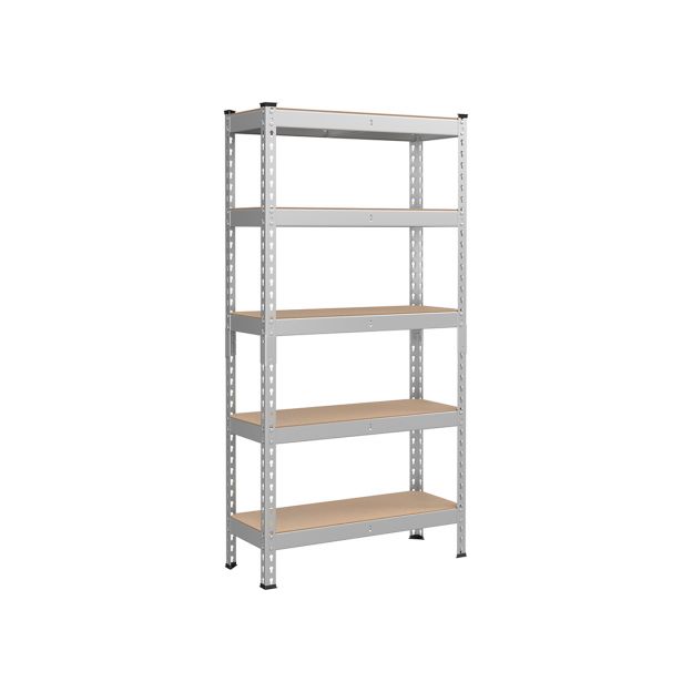 Raskekanduriiul 5 riiuliga 30 x 75 x 150 cm hõbedane