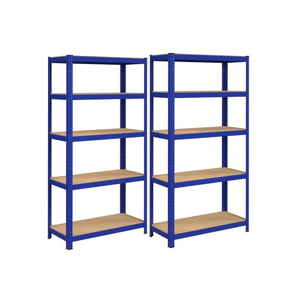 Metallist hoiustamiseriiulite komplekt 2tk, kõrgusega 180 cm, sinine