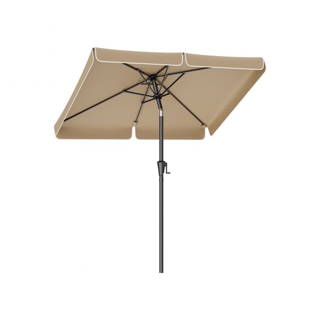 Ristkülikukujuline rõdu vihmavari 200 x 150 cm taupe