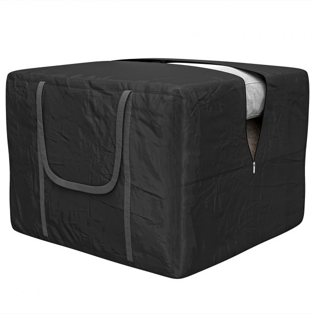 Hoidmiskott 600D Oxford, 384L kott kuni 60kg kandevõimega, UV30+ veekindel kattekott, matkamiseks ja reisimiseks, 80 x 80 x 60 cm, must