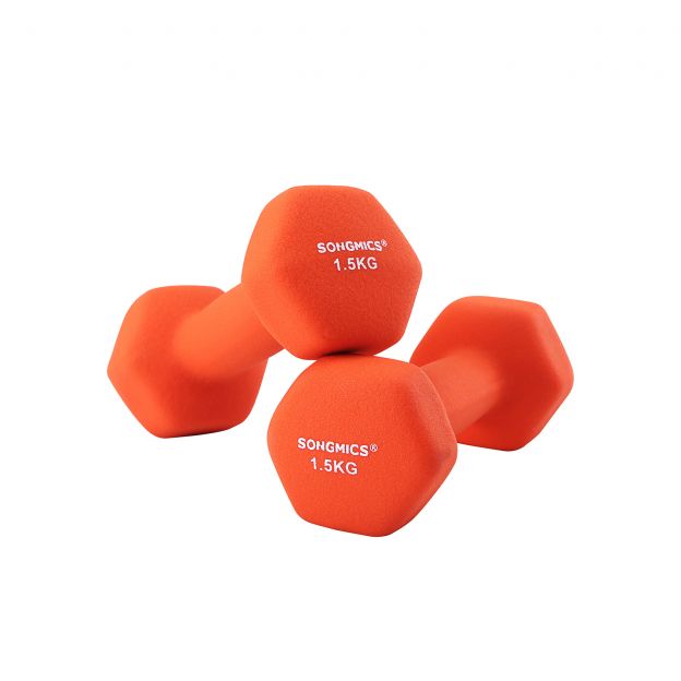 Hantlid 2 x 1,5 kg Oranž