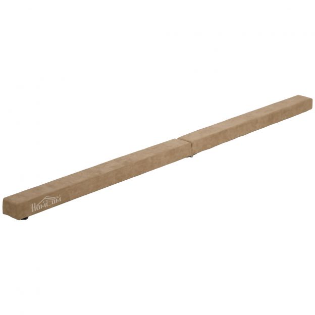 Tasakaalupoom 210 cm kokkupandav sise- ja välistingimustes kasutamiseks, võimlemispoom tasakaalutala kuni 120 kg, stabiilne tasakaalupoom pruunis värvitoonis.