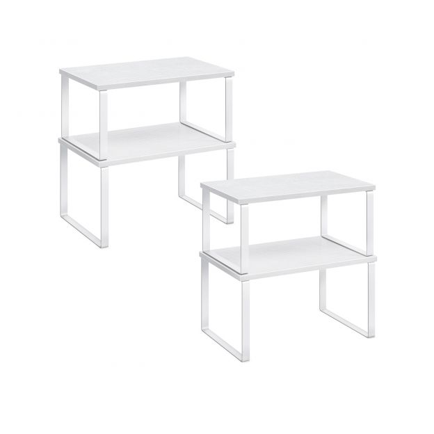 Köögiriiulikomplekt 4 tk metallraamiga, valge
