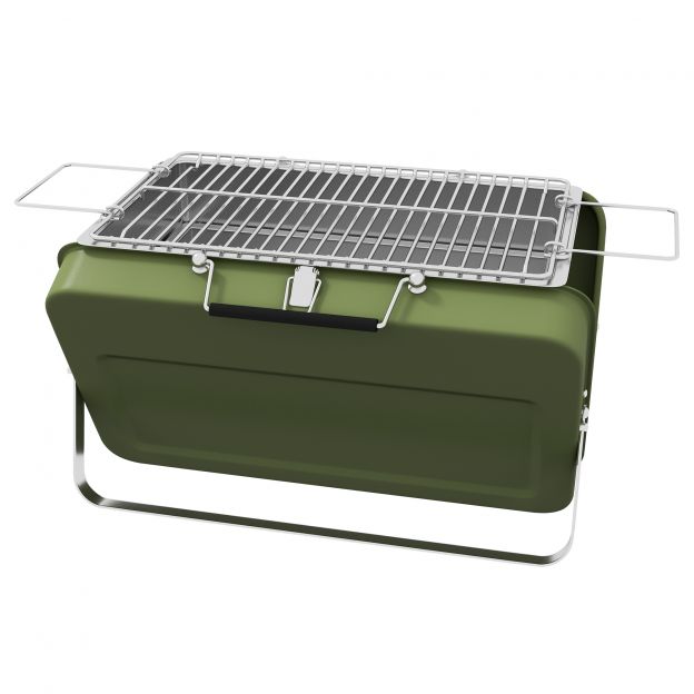 Lauagrill söegrill söekaussiga grillrest ja käepide pikniku ja aia jaoks roostevaba teras roheline.ee
