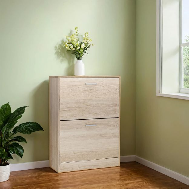 Kingakapp kingakummut kahe klapiga puidust puitlaastplaadist, 60 x 83,5 x 24 cm (L x K x S), tamme välimus LBC602H