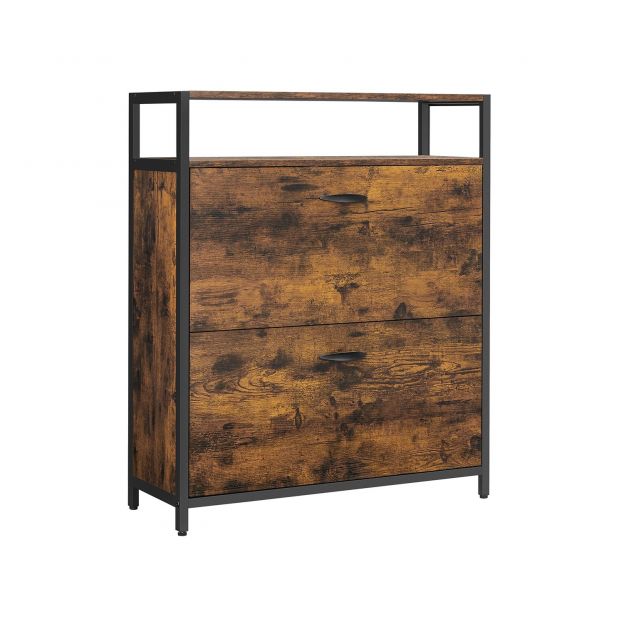 Jalanõudekapp, 60 x 30 x 95 cm, vintage pruun