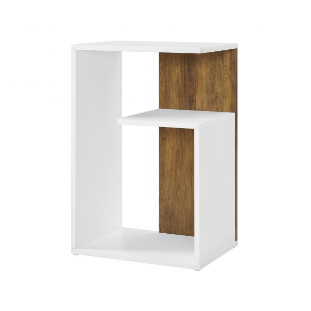 Abilaud riiuliga 30 x 40 x 60 cm , valge/pruun