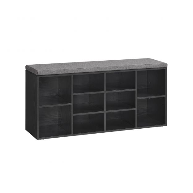 Istmega jalatsiriiul 30 x 104 x 48 cm eebenipuu must